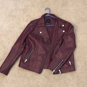 Burgundy/maroon leather jacket